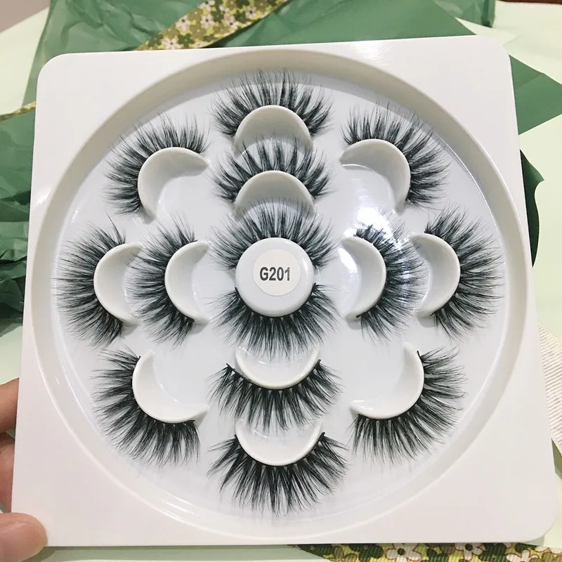 

Бесплатная доставка, накладные ресницы 7 парижских ресниц, натуральные высококачественные 3D ресницы из норки, ресницы для наращивания, накл...