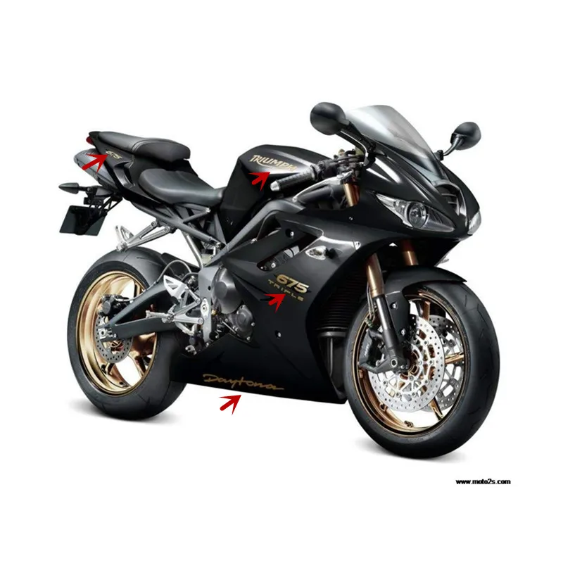 Мотоцикл обтекатель стикер s Наклейка весь автомобиль стикер для Triumph Daytona 675 - Цвет: CAMEL