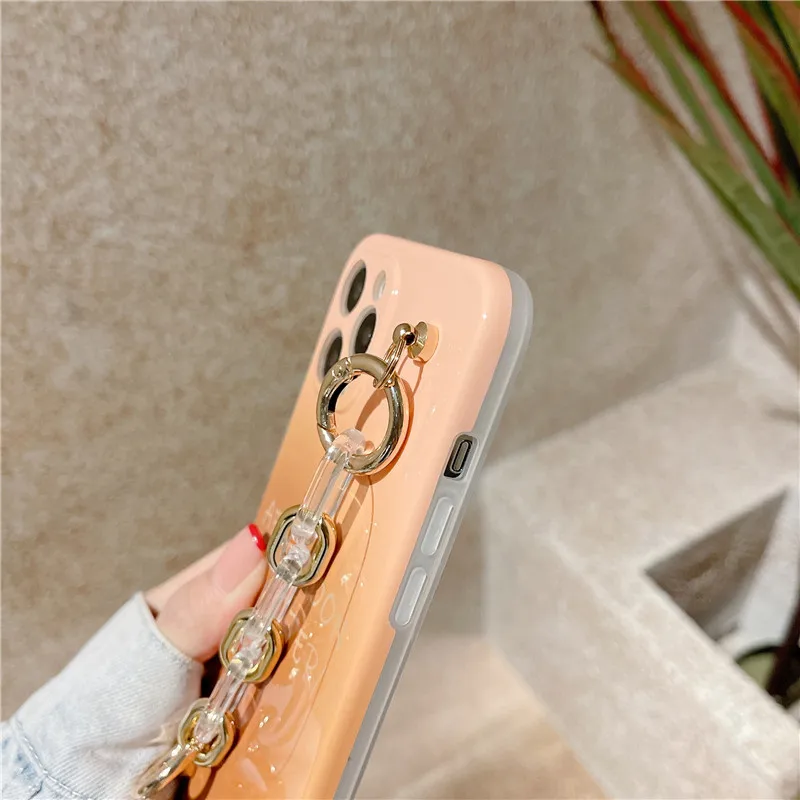 

Cute Gradient Bracelet Phone Case For iPhone 12 mini 11 Pro Max 7 8 Plus SE 2020 X XR XS Max Hand Chain Rendering Soft Cover