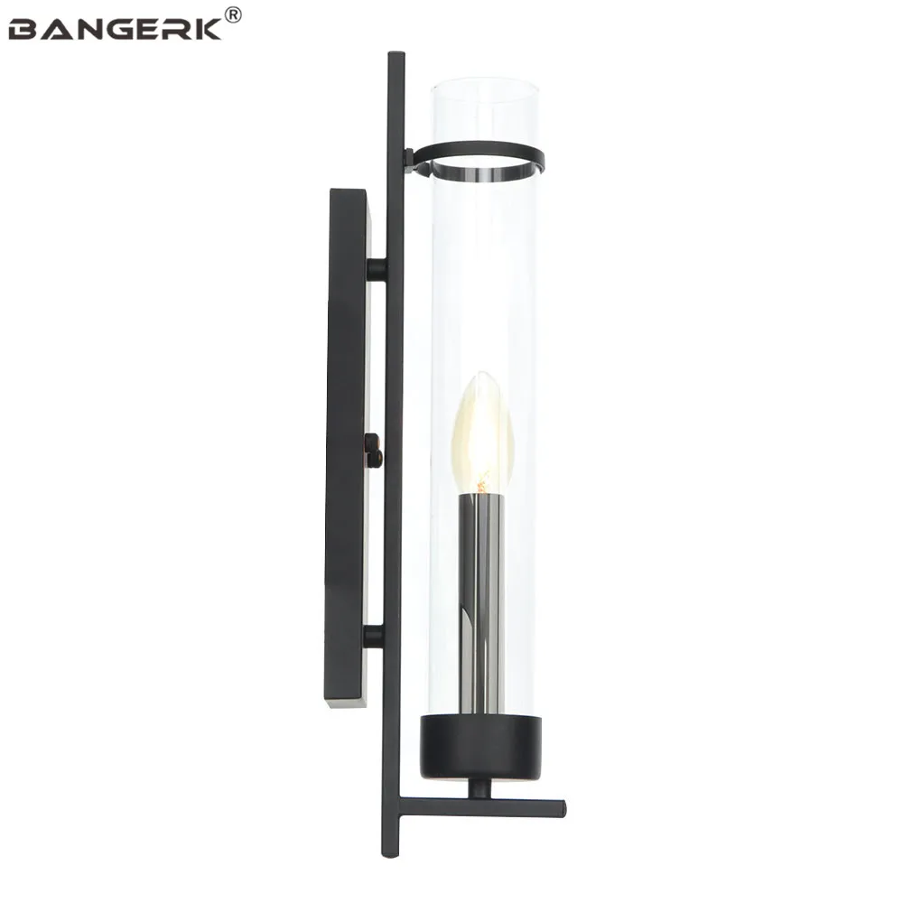 Black Rust Antique Wall Light Iron Glass Loft Decor LED Sconce Lights Vintage Bedside Lamp Home Lighting Luminaire | Освещение