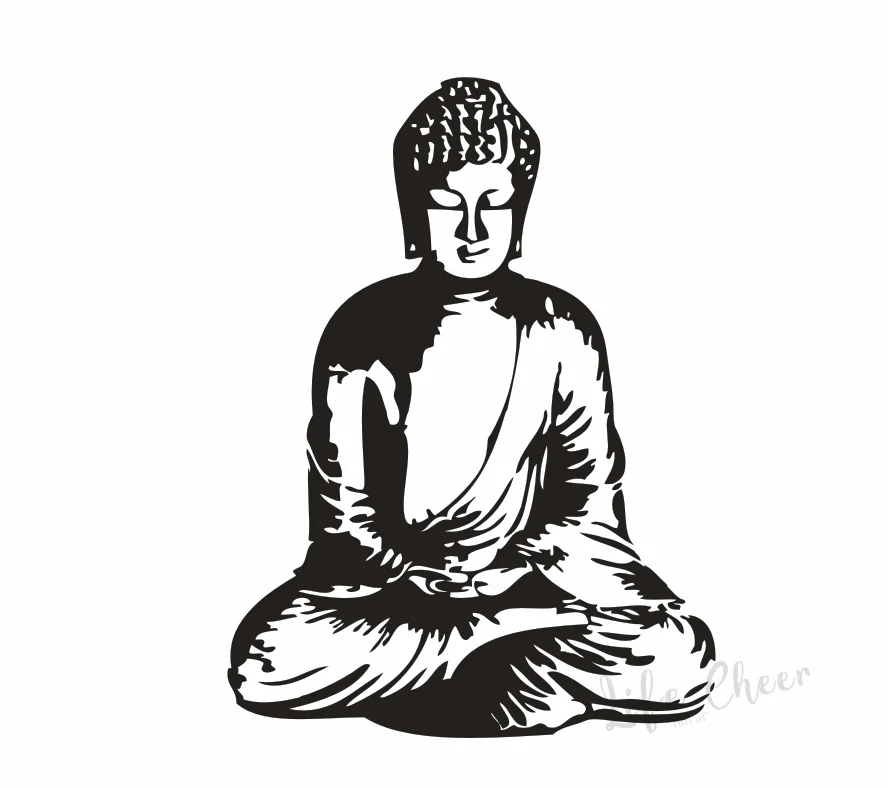 Будда Буддизм виниловая стена искусство религия Настенная Наклейка украшение