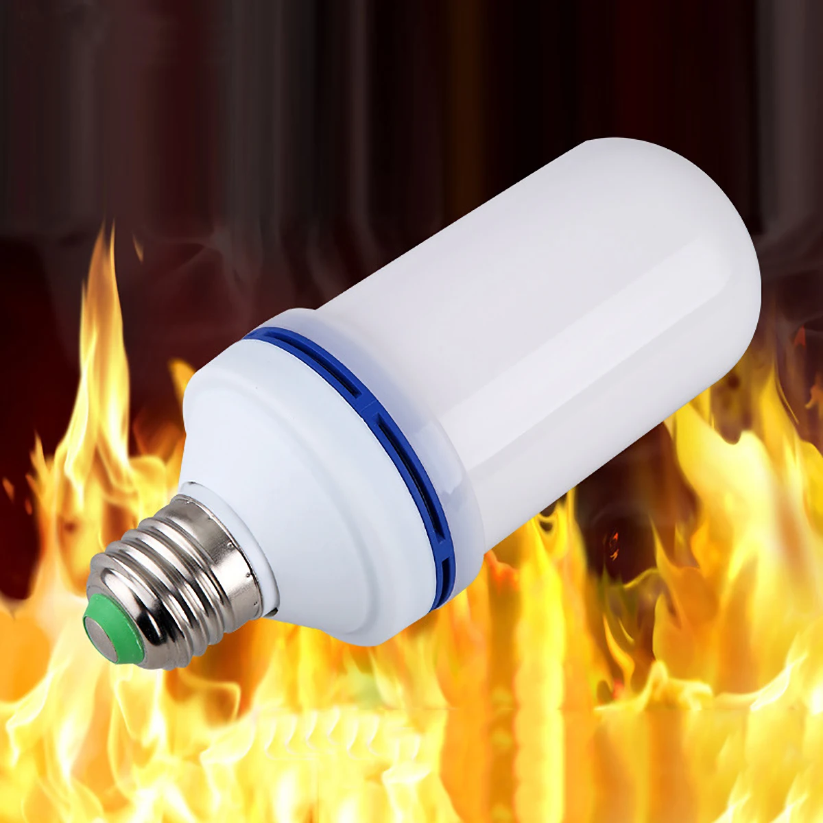 Светодиодный светильник с эффектом пламени лампа цоколем E27 4 режима мерцающий