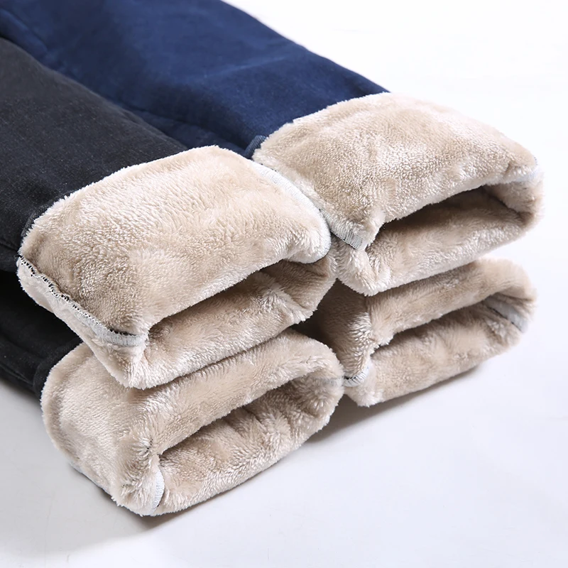 Зимние плотные бархатные женские узкие джинсы простые флисовые теплые