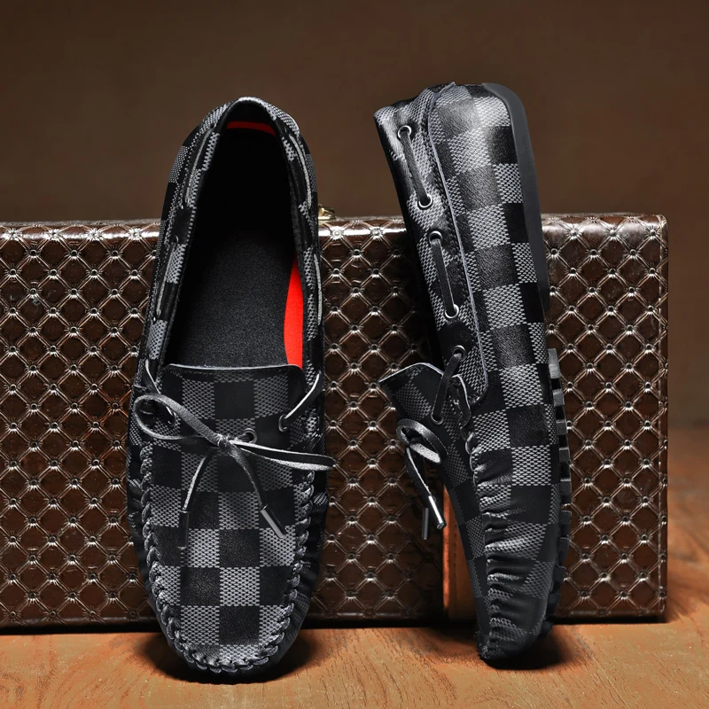 Мужские туфли из натуральной кожи роскошные брендовые 2021 Повседневные слипоны