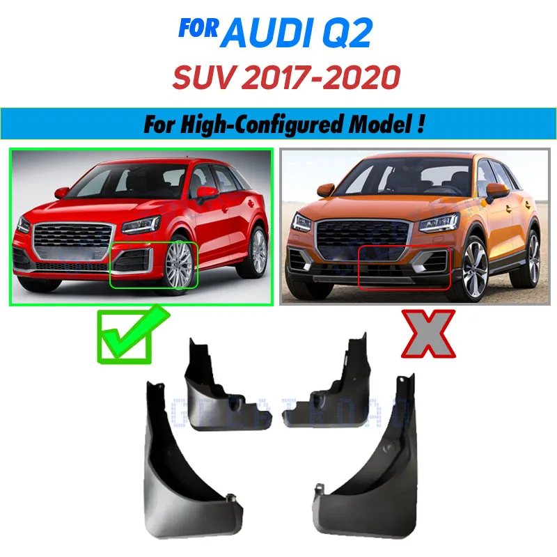 

Брызговики передние и задние для Audi Q2 Брызговики автомобильные, 2017, 2018, 2019, 2020, 4 шт., аксессуары для брызговиков