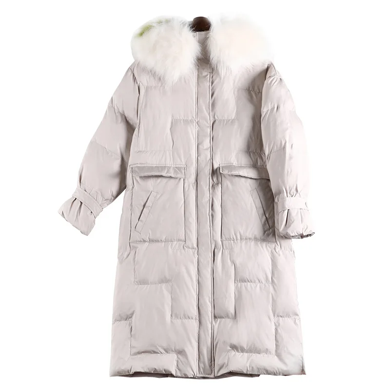 

Xl-5Xl Plus Size Women Cotton Padded Jacket Coat Big Fur Collar Hooded Overcoat Zipper Parkas New Mid Length Winter 2021