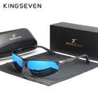 KINGSEVEN поляризованные мужские алюминиевые солнцезащитные очки, синие зеркальные линзы, мужские солнцезащитные очки, авиационные женские и мужские очки, 9121