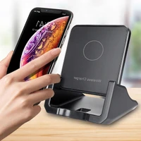 qi wireless charger docking station for iphone 12pro max xr 8 11 12 10w desktop fast charging station wireless charger stand