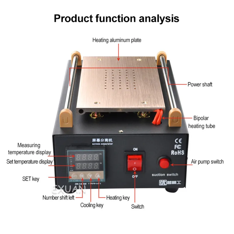 

Mobile Phone Screen Splitter LCD Screen Splitter Vacuum Splitter Screen Splitter Burst Screen Repair Machine Heating Station