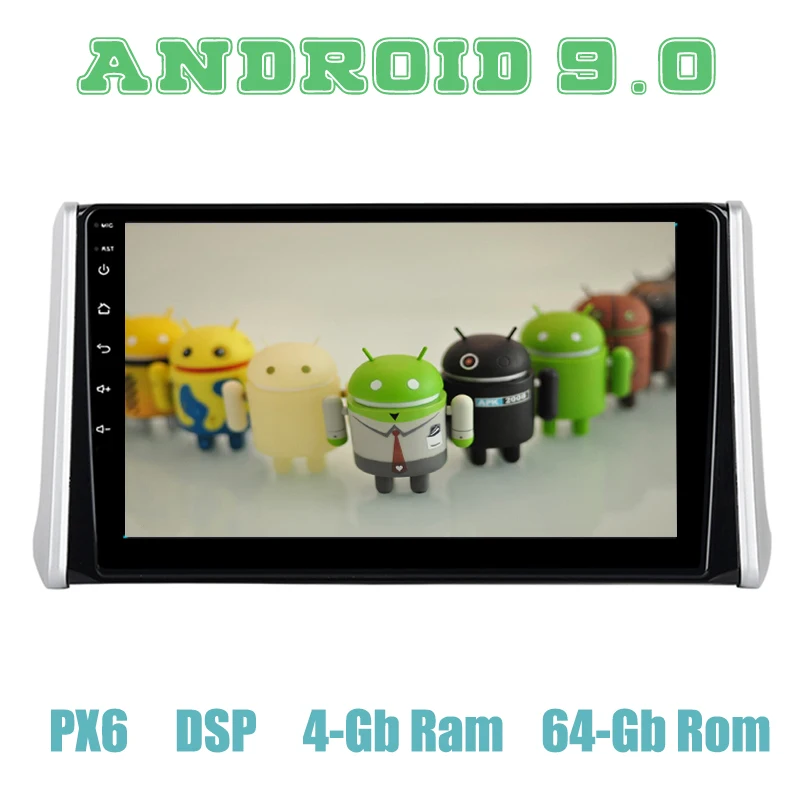 PX6 Android 9 0 Автомобильный GPS радио мультимедиа для Toyota RAV4 2018 2019 с DSP 4 + 64 Гб wifi mirror link usb