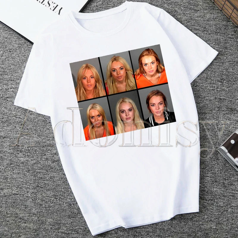 

Lindsay Lohan Women Harajuku Tops Summer Tops Graphic Tees Women Kawaii T-shirt Clothes Girl T Shirt ,Drop Shipping