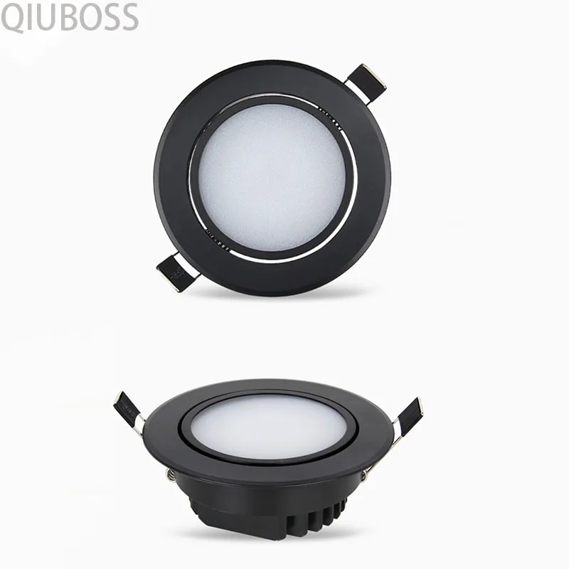 Round Dimmable LED Downlight Recessed Ceiling Lamps AC90-260V 5W/7W/9W/12W/15W/18W COB Background Light Indoor Lighting | Лампы и