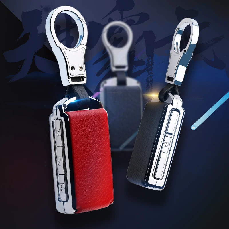 

Zinc Alloy Leather Car Key Case Cover Shell For Volvo XC40 XC60 XC90 V90 S90 T5 T6 T8 2015 2016 2017 2018 Keychain Accessories