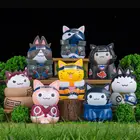 8 шт.компл. кошка аниме Наруто Учиха Итачи Саске Какаси Шикамару Гаара мультяшная кавайная Статуэтка фигурка модель игрушки