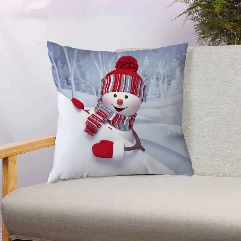 

New Year 2022 Merry Christmas Cushion Cover Christmas Decorations for Home Navidad Natal Noel Xmas Decoration Adornos De Navidad