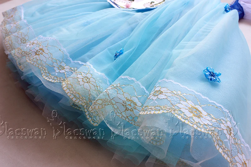 Peasant Style Lise Custom Handmade Professional Long Ballet Dresses Blue Romantic Tutu BT718 | Тематическая одежда и