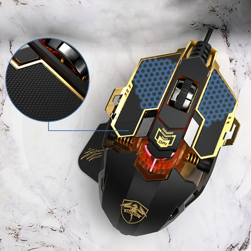 

4 Gear DPI Adjustable Wired Programmable Mechanical Mouse RGB Gaming Mouse