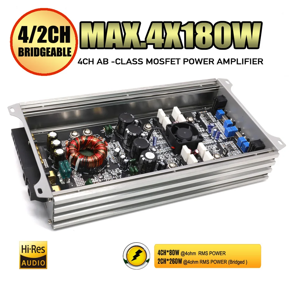 PUZU PZ-ZM90.4 4CH автомобильный аудио 720 Вт пиковая мощность 4ohm/2ohm стабильная система