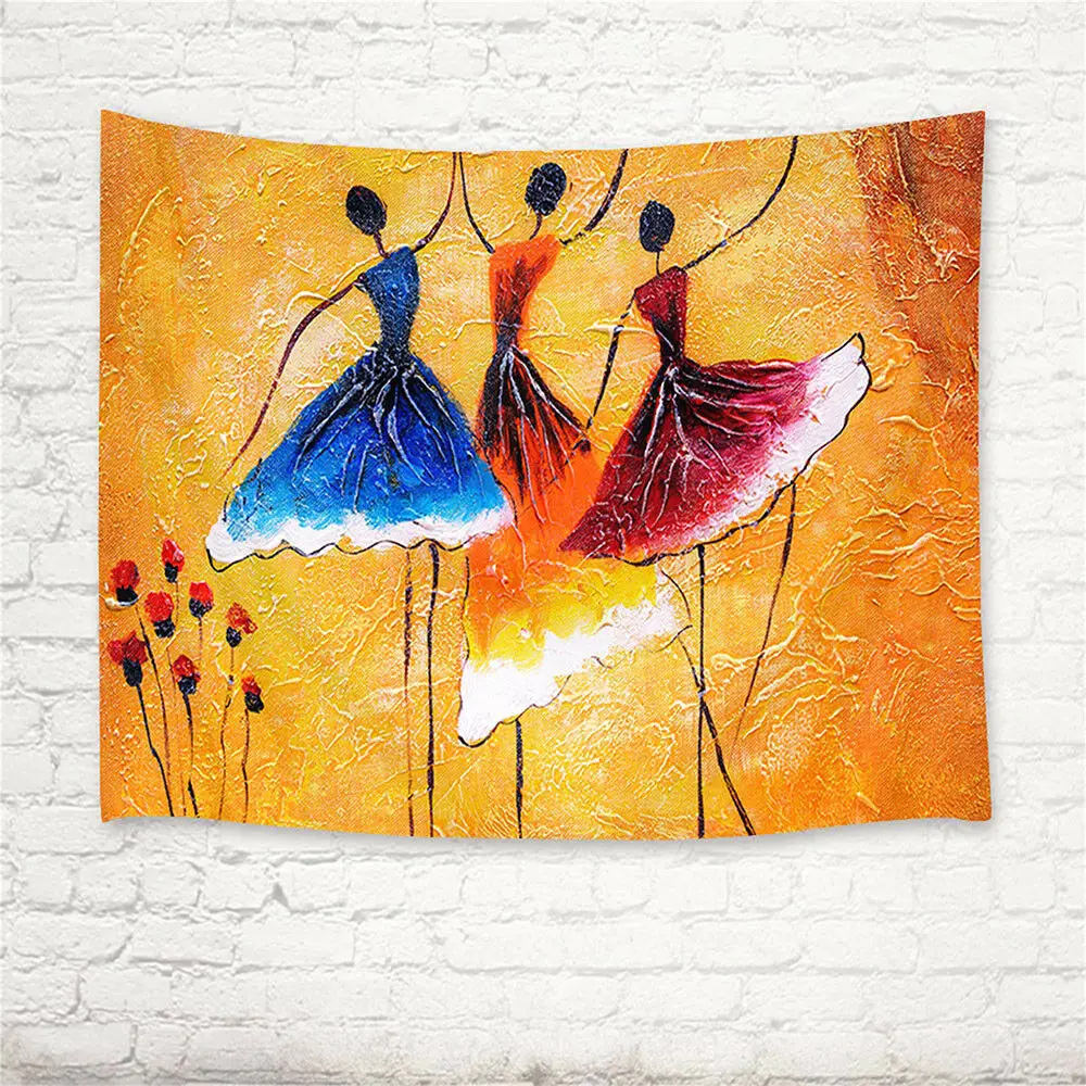

Beauty Girl Dancing Shadow Tapestry Wall Hanging Living Room Bedroom Dorm