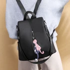 Рюкзак с защитой от кражи для женщин, модный простой однотонный школьный ранец из искусственной кожи из ткани Оксфорд, модная классическая сумка на плечо