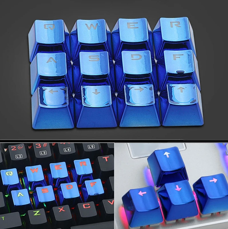 

2-Key Pbt Keycaps Gold-Plated Metal Personality Light Transmission G6DD