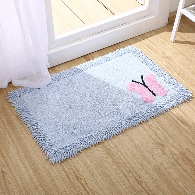 Новый утолщенный хлопковый шенилл коврик для ванной коврики туалетной двери