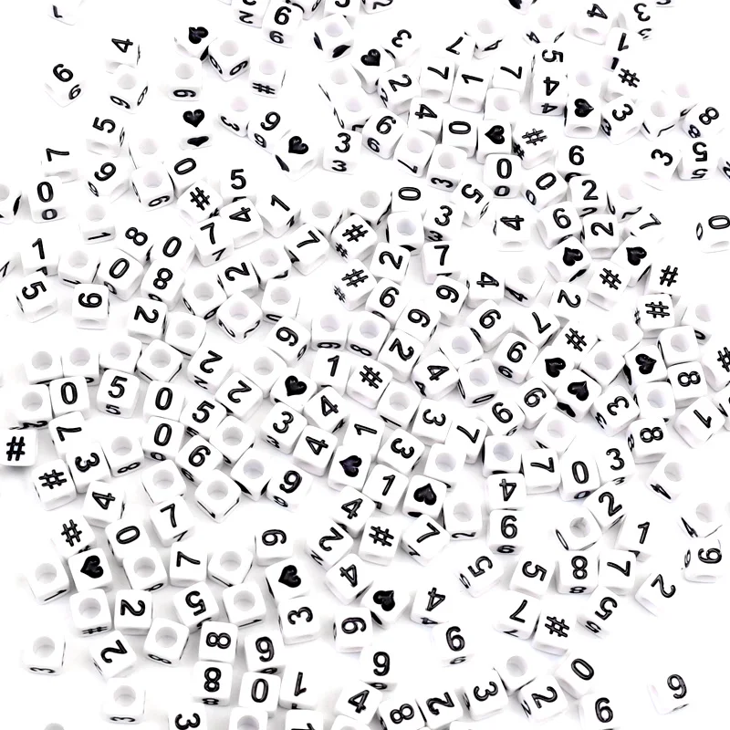 200 шт. акриловые бусины с разноцветными буквами для украшений | Украшения и