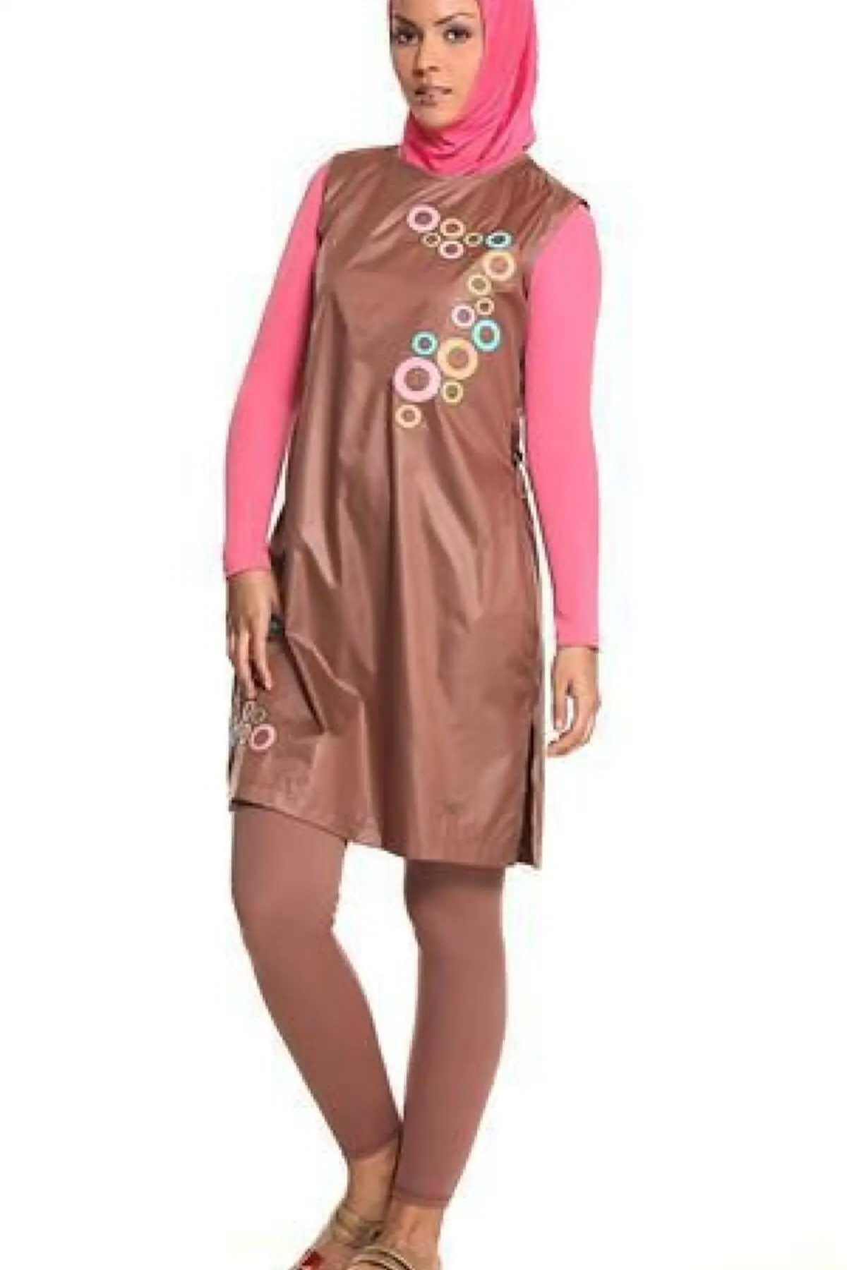 

Full Closed Brown/Pink/pattern