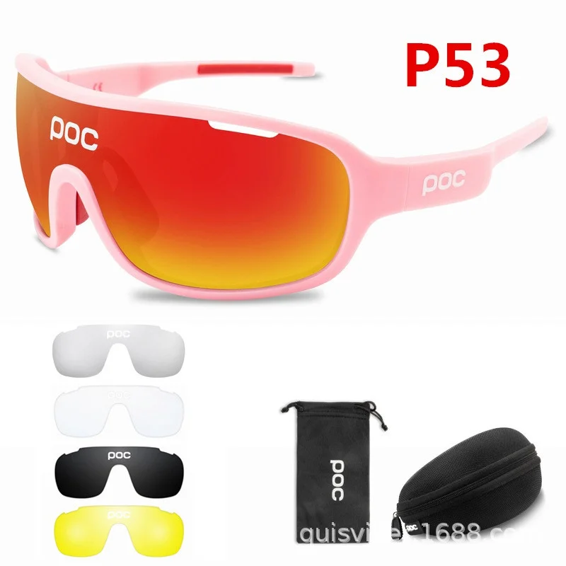 

New POC5 Lenses Cycling Glasses Polarized Sports Sunglasses MTB Bike Protection Goggles Men Women Mountain Road Bike Eyewear