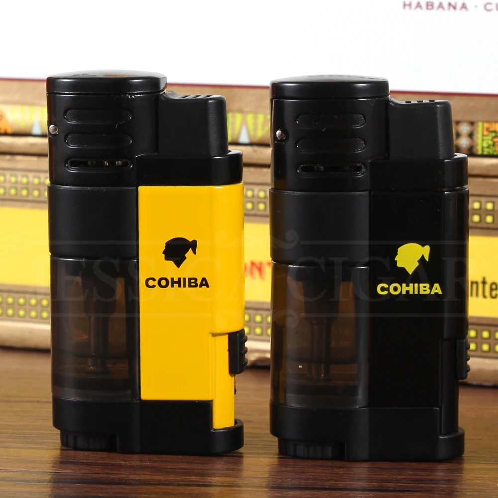 COHIBA фонарь-зажигалка Газ 4 Jet Blue Flame заправка бутановые зажигалки для сигарет