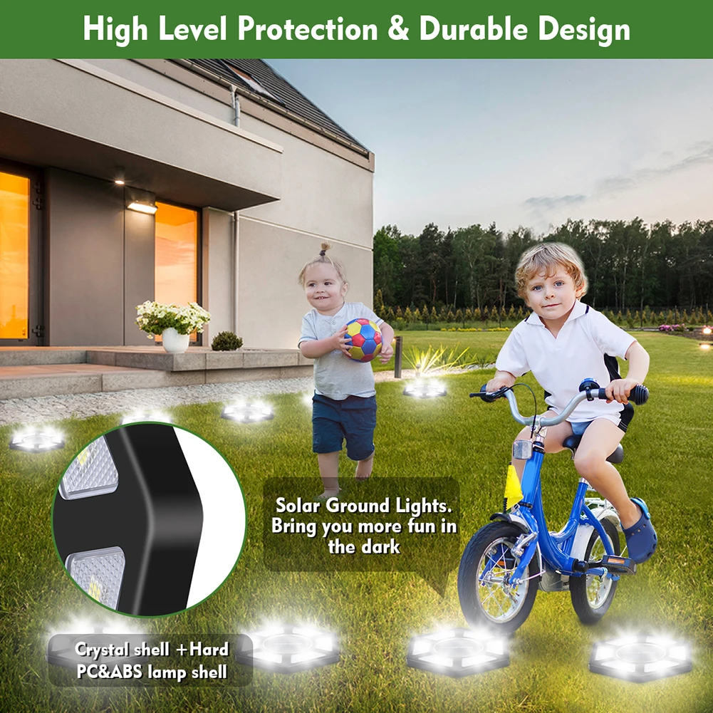 4/6x12 наземный светильник на солнечных батареях сада ландшафтный лужайки