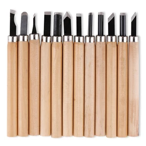 12 шт.компл. нож для резьбы по дереву, инструмент для резьбы по дереву, ручной резак, деревообработка, хобби, искусство, ремесла, многоцелевая Ручка DIY