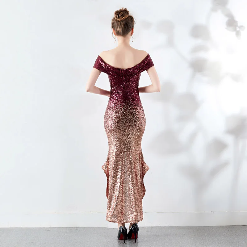 Высокая Низкая Коктейльные Вечерние Платье Элегантный Vestido de Fiesta градиент платье в деловом стиле для вечеринки платье для выпускного вечера YNY-16173