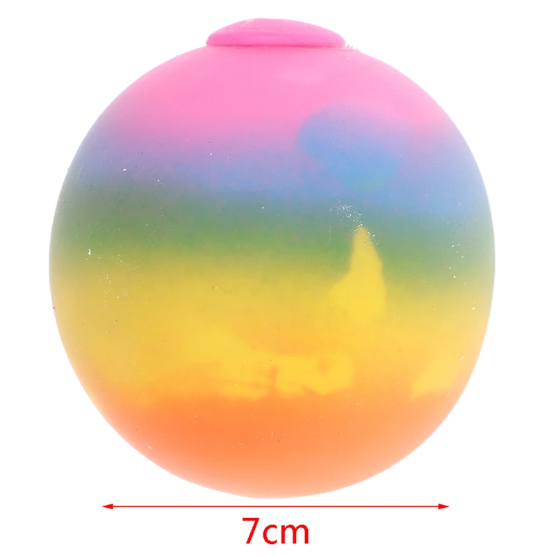 

1PC 7cm Stress Balls Rainbow Colorful Balls for Kids Adults Stress Relief New