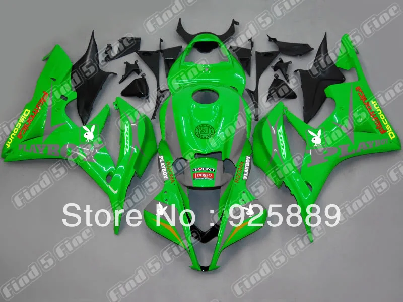 

Injection mold green black fairings for HONDA CBR600RR 07 08 CBR600 07-08 CBR 600RR 2007-2008 600 RR F5 2007 2008 body kit