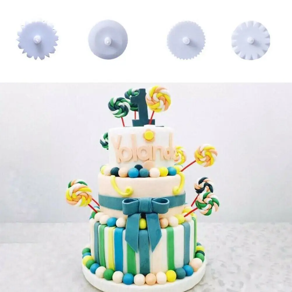 4 Wheels Fondant Embosser Cutter Icing DIY Knife Sugar Craft Paste Embossing Pastry Mold Stitching Cake Decoration Tools | Дом и сад