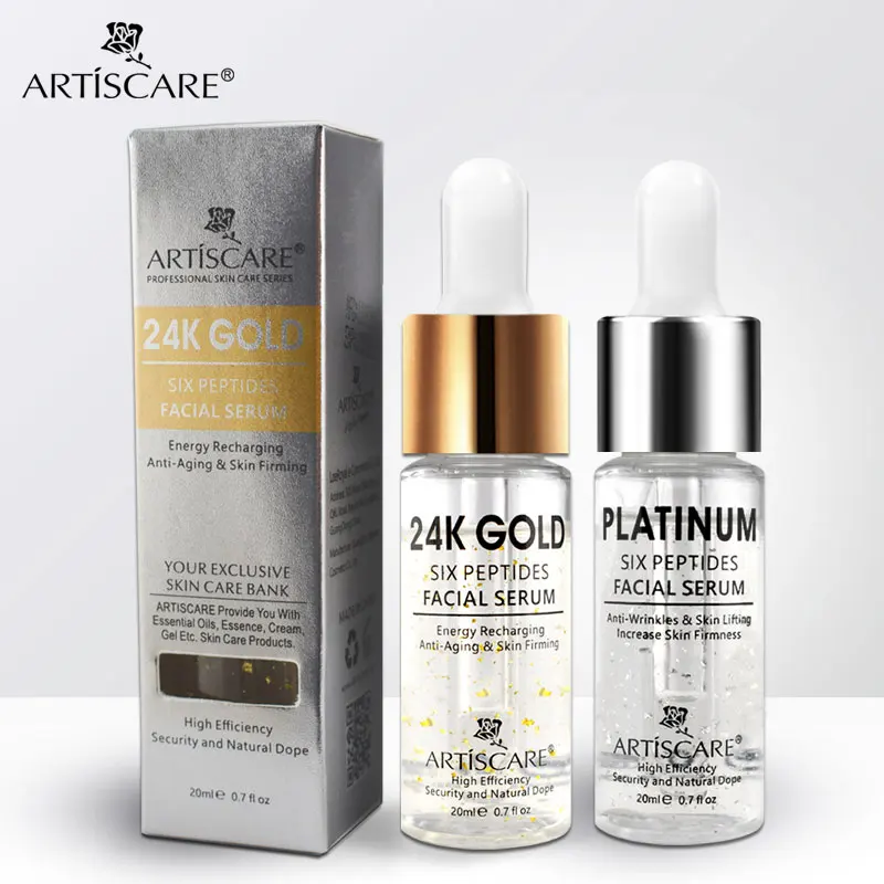 ARTISCARE Platinum + 24k Gold шесть сыворотка с пептидами для лица Гиалуроновая кислота
