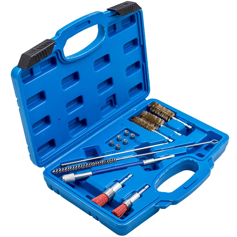 Universal Injector Seats Cleaning Brushes Tools Set Diesel Injectors Kit