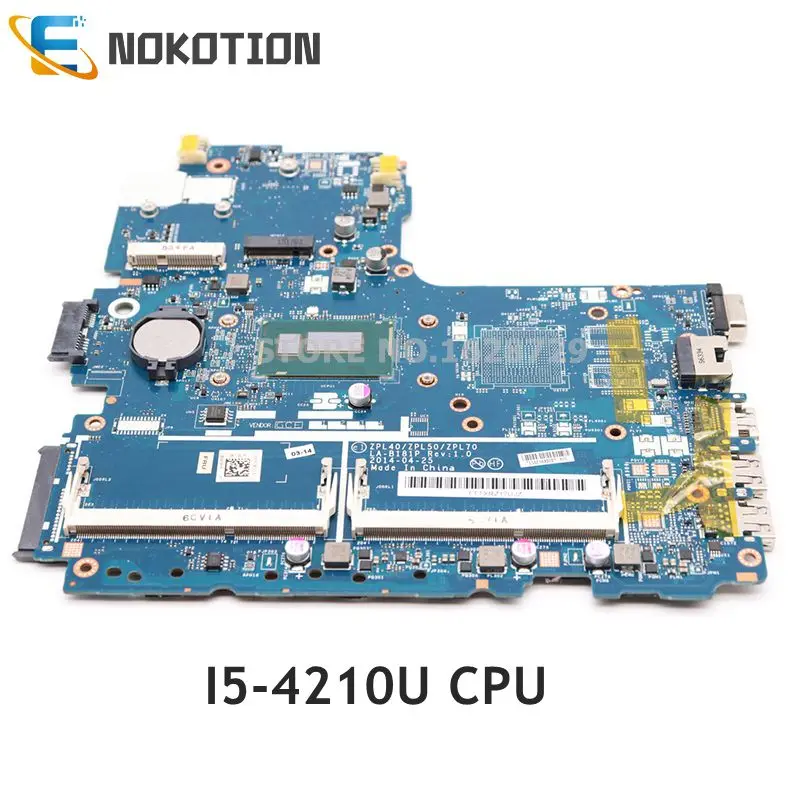 NOKOTION LA-B181P 768146-601 768146-001 768146-501 Материнская плата для ноутбука hp Probook 450 G2 SR1EF I5-4210U 1,7G Процессор DDR3L