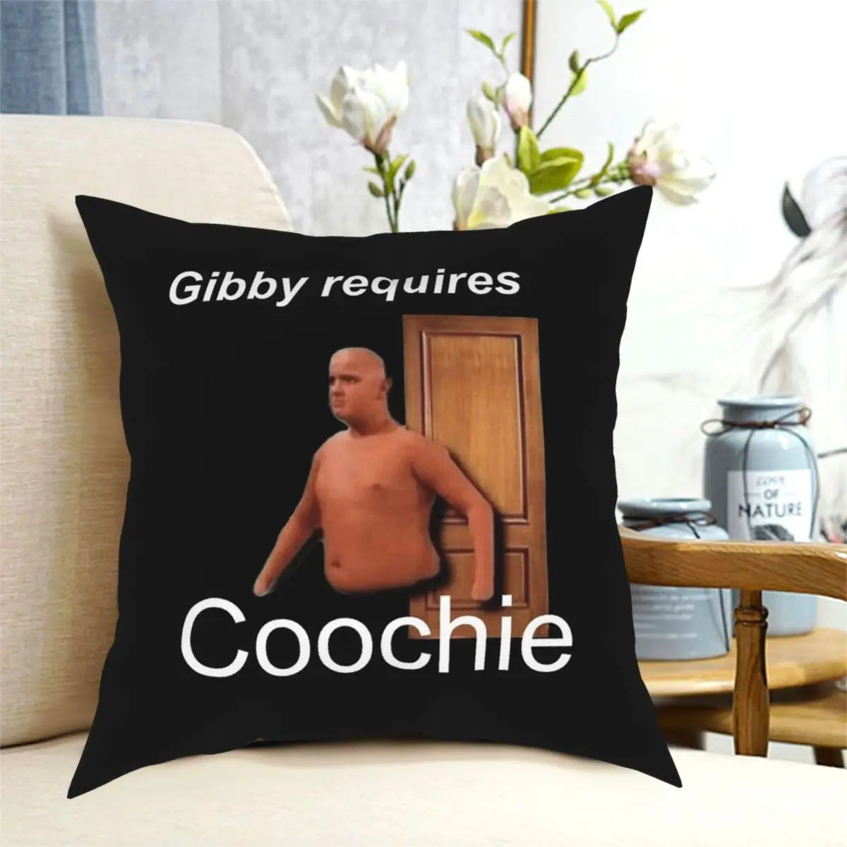 Gibby требует Coochie квадратная наволочка полиэстер печатных Декор Чехлы на подушки