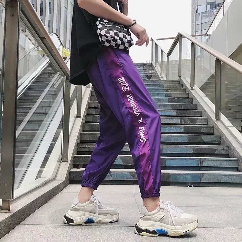 Мужские тренировочные брюки джоггеры с боковыми полосками 2020 шаровары Мужская