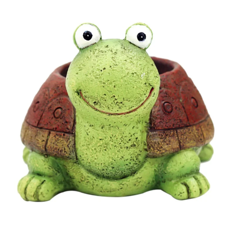 Мини черепаховый цветочный горшок из смолы садовый для балкона плантатор