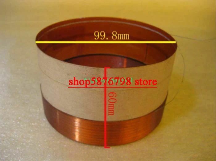 

1pcs 99.8mm 8ohm 8Ω Round wire woofer coil speaker bass voice coil KSV kabitong