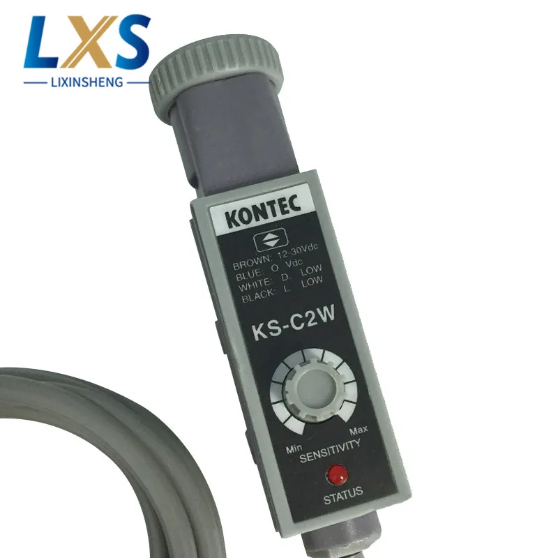 Фото Тайваньский фотоэлектрический датчик Kontec KS-C2W 10-30 В постоянного тока с белым светом, электронный фотоэлектрический глаз для гравитационной печатной машины №3