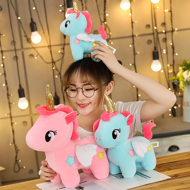 10 25 см Kawaii гигантский Единорог плюшевая игрушка мягкая набивная Мягкие куклы