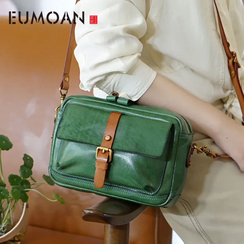 Кожаная сумка через плечо EUMOAN в стиле ретро женская простая кожаная ручной