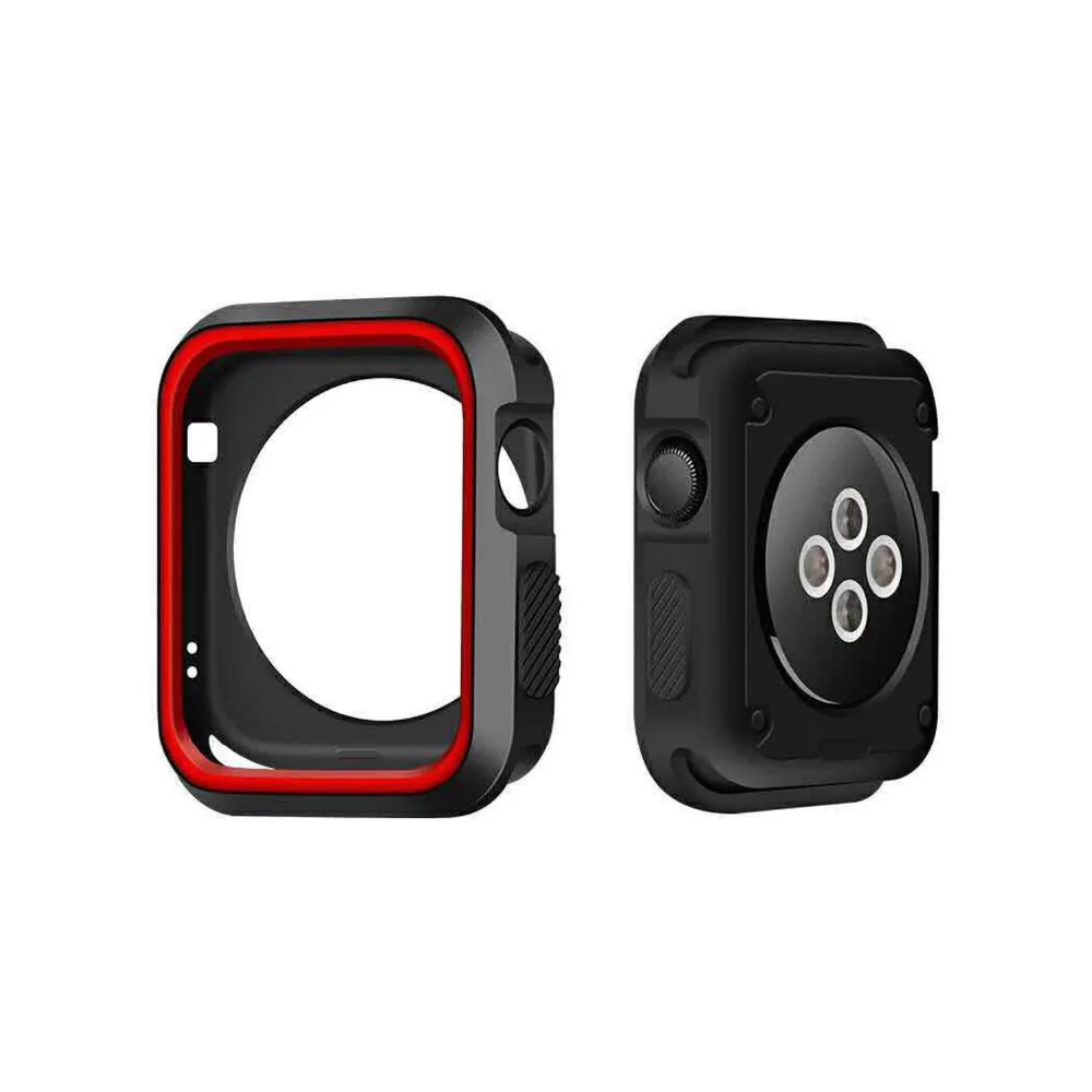 Мягкий чехол для Apple Watch 44 мм 40 42 38 защитный силиконовый аксессуары iwatch серии 6 5 4 3 SE