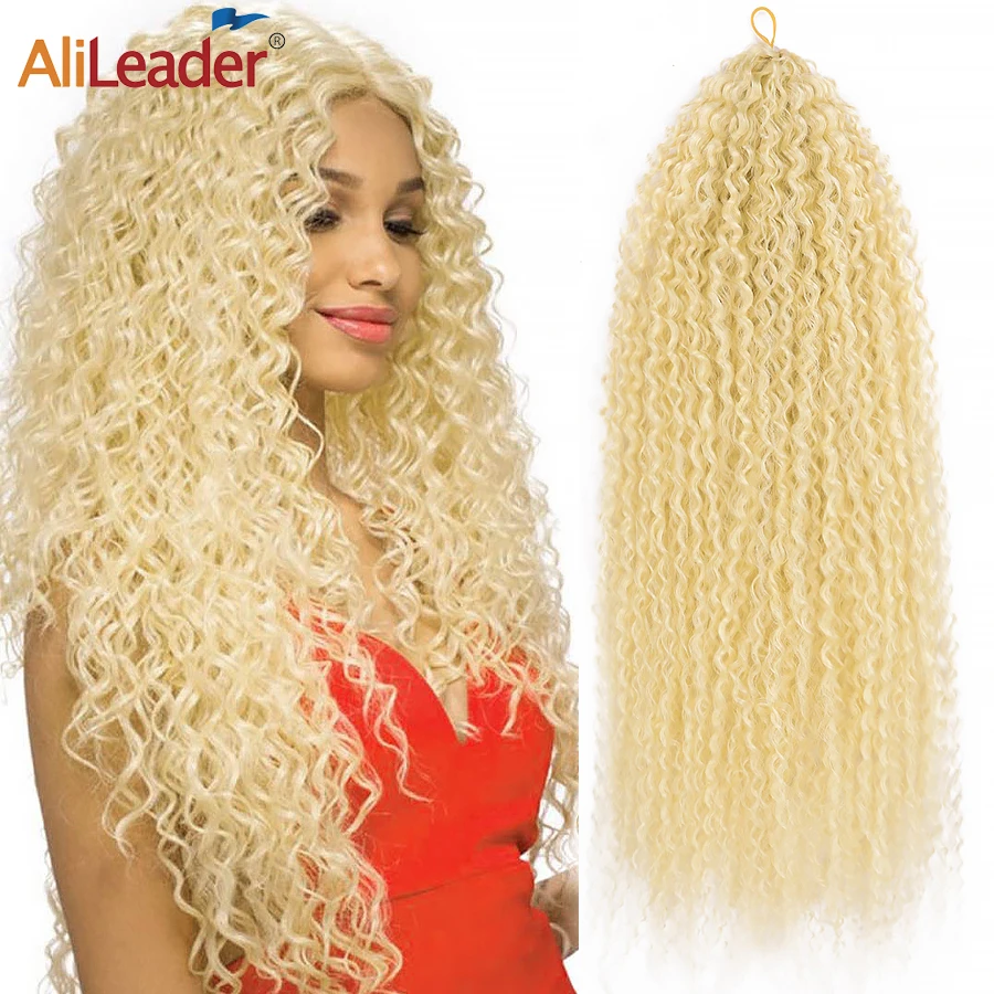 

28-дюймовые синтетические плетеные волосы, кудрявые вязаные волосы для наращивания, страстное пианино, предварительно растягивающиеся волн...