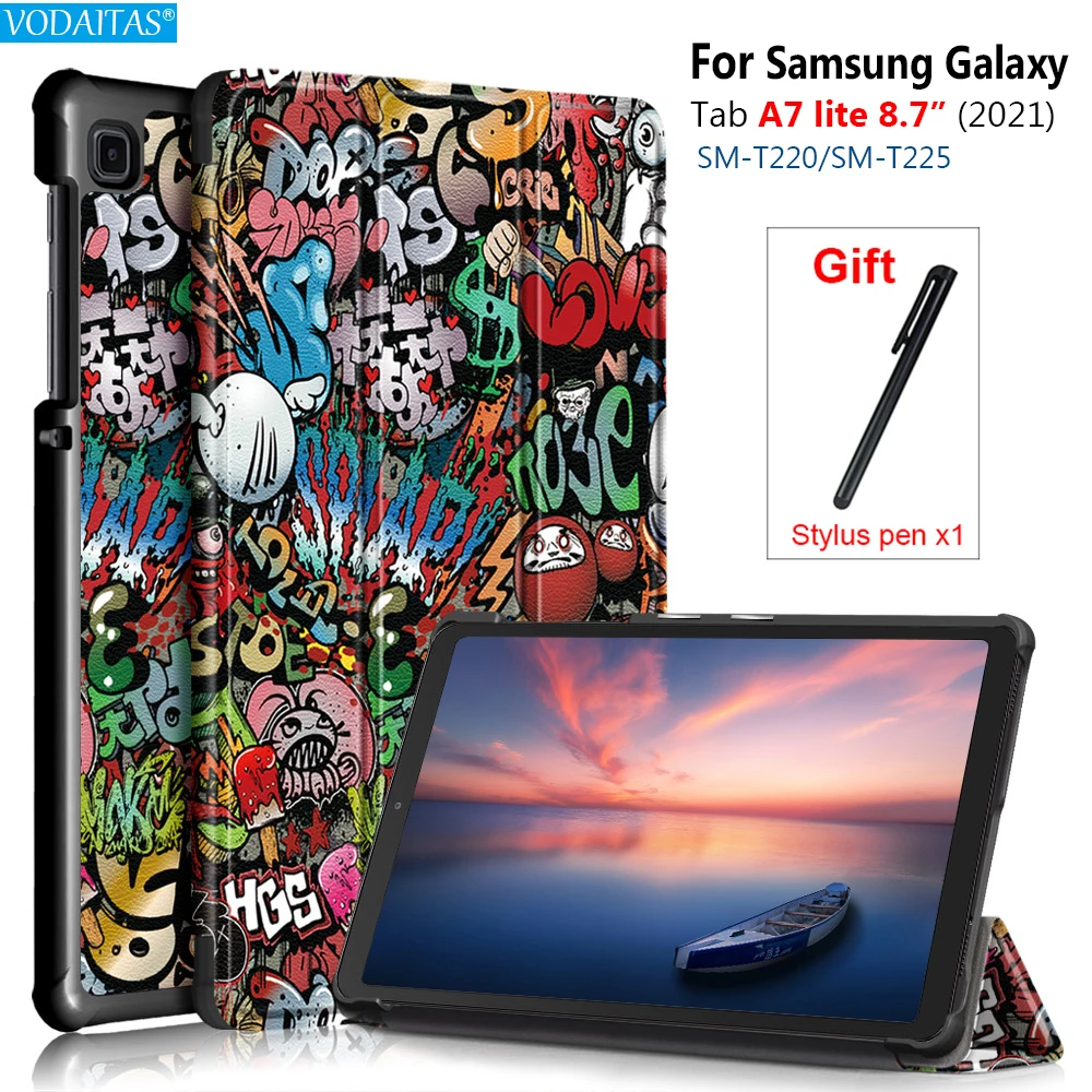 

For Samsung Galaxy Tab A7 lite 8.7 2021 SM-T220 T225 Case Magnetic Folding Smart Cover Funda Tablet for Samsung Tab A7 lite 8.7