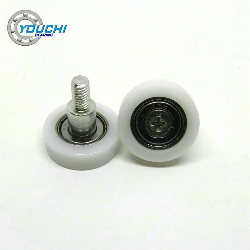 10 шт. диаметр 26 мм POM Пластик подшипник 626ZZ ролики с M6 винт 26x8 мм Garderobe шкаф-купе колесики для вала